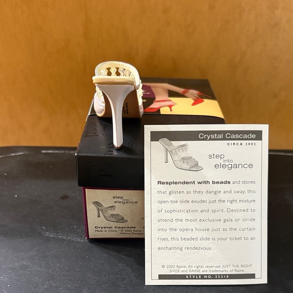 Just The Right Shoe Crystal Cascade Pink Heels - Picture 3 of 5